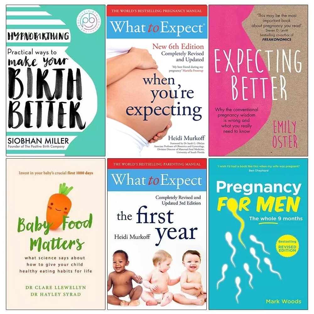 Hypnobirthing,What to Expect,Expecting,Baby Food,1st Year, Pregnancy 6 Books Set