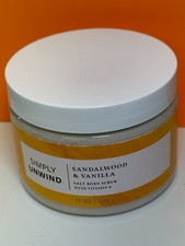 Bath  Body Works - SIMPLY UNWIND  SANDALWOOD  VANILLA, Salt Body Scrub 17 oz