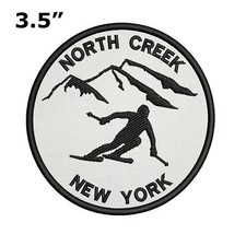 North Creek, New York Ski Resort Patch Embroidered Iron-on Applique Sports Slope