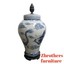 large chapman asian inspired vase urn porcelain
