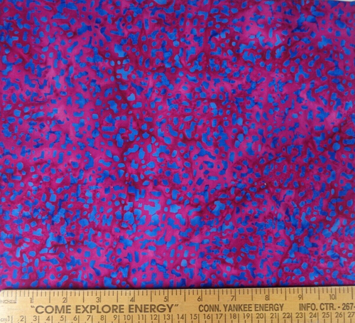 Markenlos Bio Magenta & Blau Batik Stoff, 1 Yd, Neu
