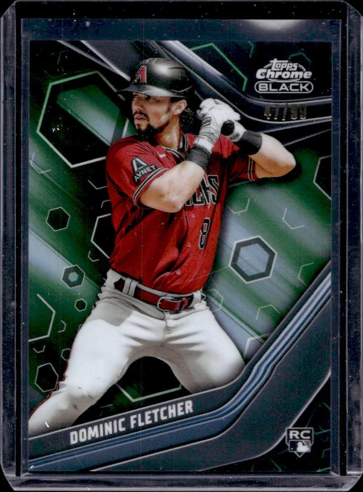 2023 Topps Chrome Black Dominic Fletcher Green Refractor Rookie RC #47/99 Dbacks