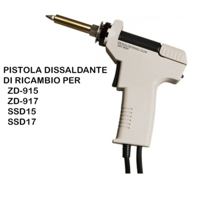 Pistola Dissaldante ZD-552B 24V 80W - Ricambio Per Stazioni Saldanti Con Deposito Stagno - Foto 6