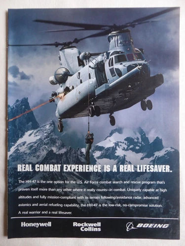 5/2006 PUB BOEING ROCKWELL HONEYWELL HH-47 USAF CSAR HELICOPTER ORIGINAL AD