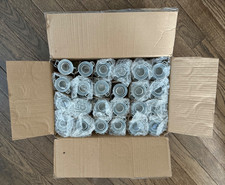 24 Small Glass Storage Jars - 3.25 in - Hinged Lid/Silicone Seal - New in Box