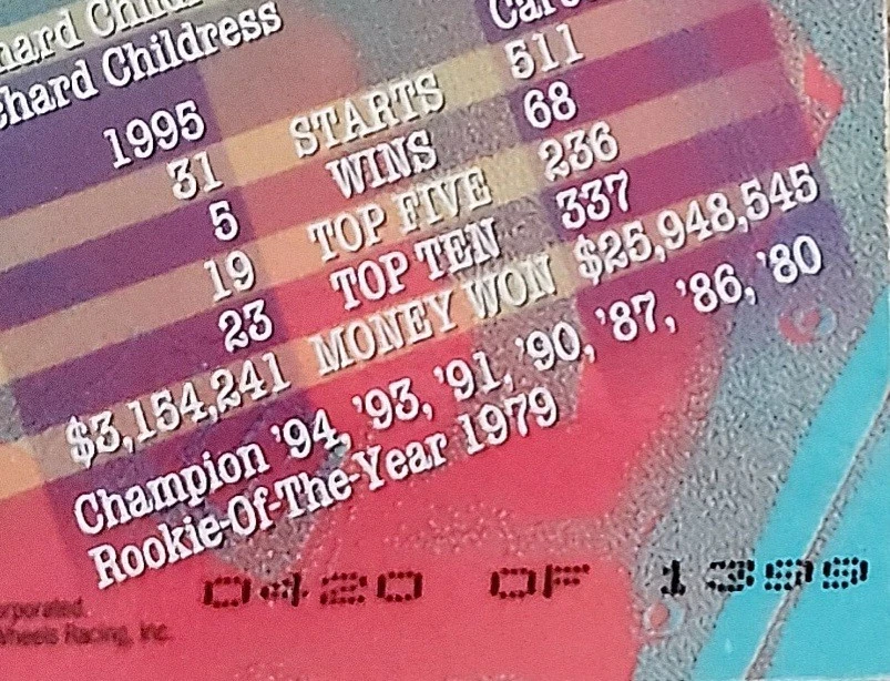 1996 Wheels Viper COPPERHEAD DIE CUT /1399 COMPLETE SET 1-78 Earnhardt Gordon+++ - Image 3 of 4