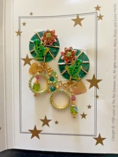 NWT LUNCH AT THE RITZ PIERCED FROGS LEGS  EARRINGS