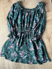 Forever 21 Floral Women’s Green Dress Size Small Mid Sleeve