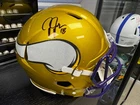 Justin Jefferson Autographed Minnesota Vikings Flash Full Size Helmet Beckett