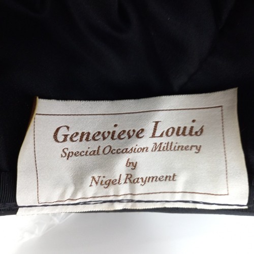 Genevieve Louis Mother Of Bride Hat 57cm Black White Occasion RMF-FPL3 - Picture 9 of 10