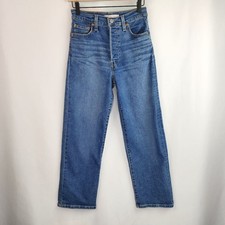 Levi's Women's Ribcage Straight Ankle Denim Blue Jeans Size 26