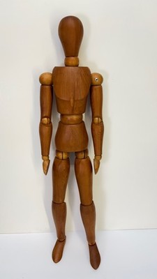 Vintage Articulated Wooden Artists Model Mannequin, 20'' High