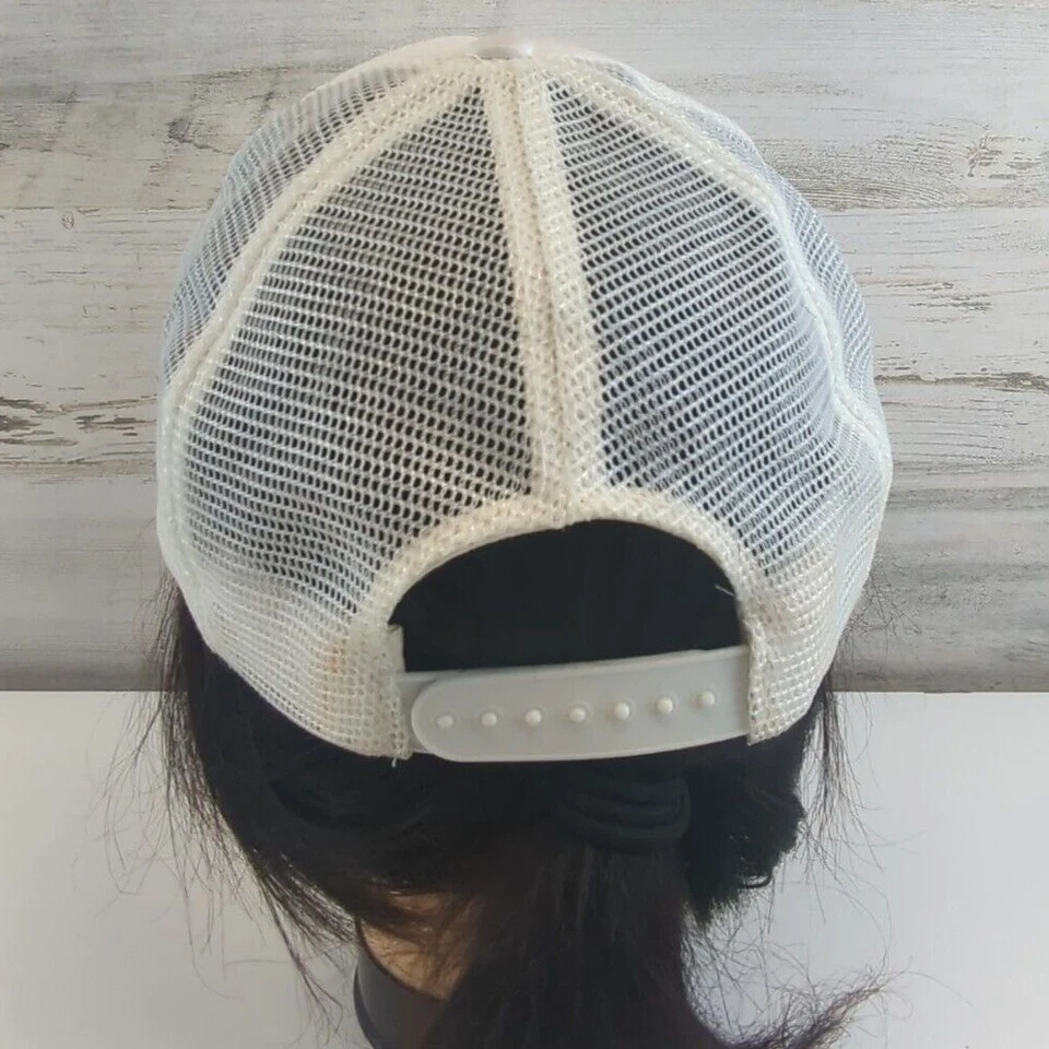 Chrysler Plymouth Americas Way To Go White Vintage Trucker Hat snapback - Image 4 of 4