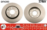 2X TRW Bremsscheibe DF4393 FüR Klasse Mercedes W169 W245 Sports Tourer 160 CDI