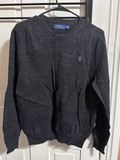 Polo Ralph Lauren Men  s Dark Grey Medium, Long Sleeve, Crewneck Pullover Sweater