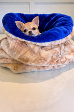 Luxury snuggle sack, cat bed, chihuahua snuggle pouch plush pet sleeping bag NEW