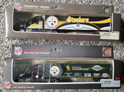 2 Pittsburgh Steelers Tractor Trailer 1/80 ~ 6 Time Super Bowl Champion & 2008