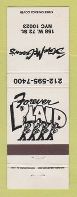 Matchbook Cover - Forver Plaid Steve McGraw's New York City