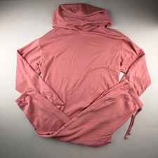 Softies Lounge Set Hoodie Jogger Women Medium Pink Solid Knit 2 Piece Loungewear