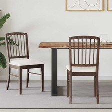 Sedie da pranzo 2 pcs Legno di gomma solido Sedia Sedute Moderne Cucina vidaXL