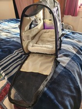 OxGord Purple Cat Carrier Bag with Mesh Panels, Fabric and Plastic Construction