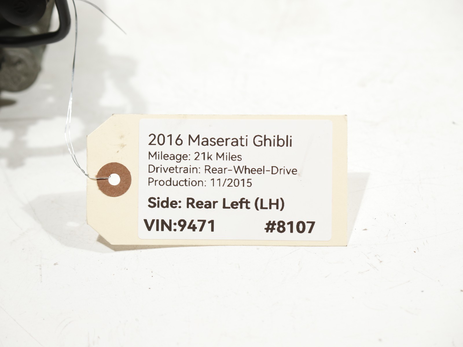 2014-2017 Maserati Ghibli M157 RWD Rear LEFT Side Brake Caliper OEM 21K