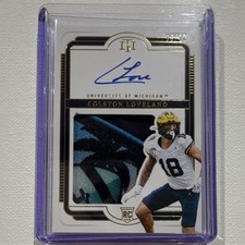 Panini National Treasures Rookie Patch Auto Colston Loveland Michigan /10