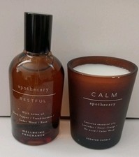 Marks and Spencer Apothecary Restful Wellbeing Fragrance Spray 50ml plus Candle.