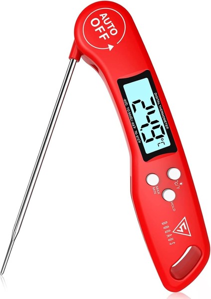 Doqaus Grillthermometer Fleischthermometer Mit LCD Bildschirm Und Langer Sonde-image