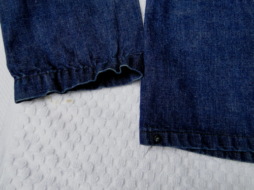 Vintage 1940s US NAVY DENIM SHAWL COLLAR JACKET USN WW2 Indigo Blue - Picture 13 of 17