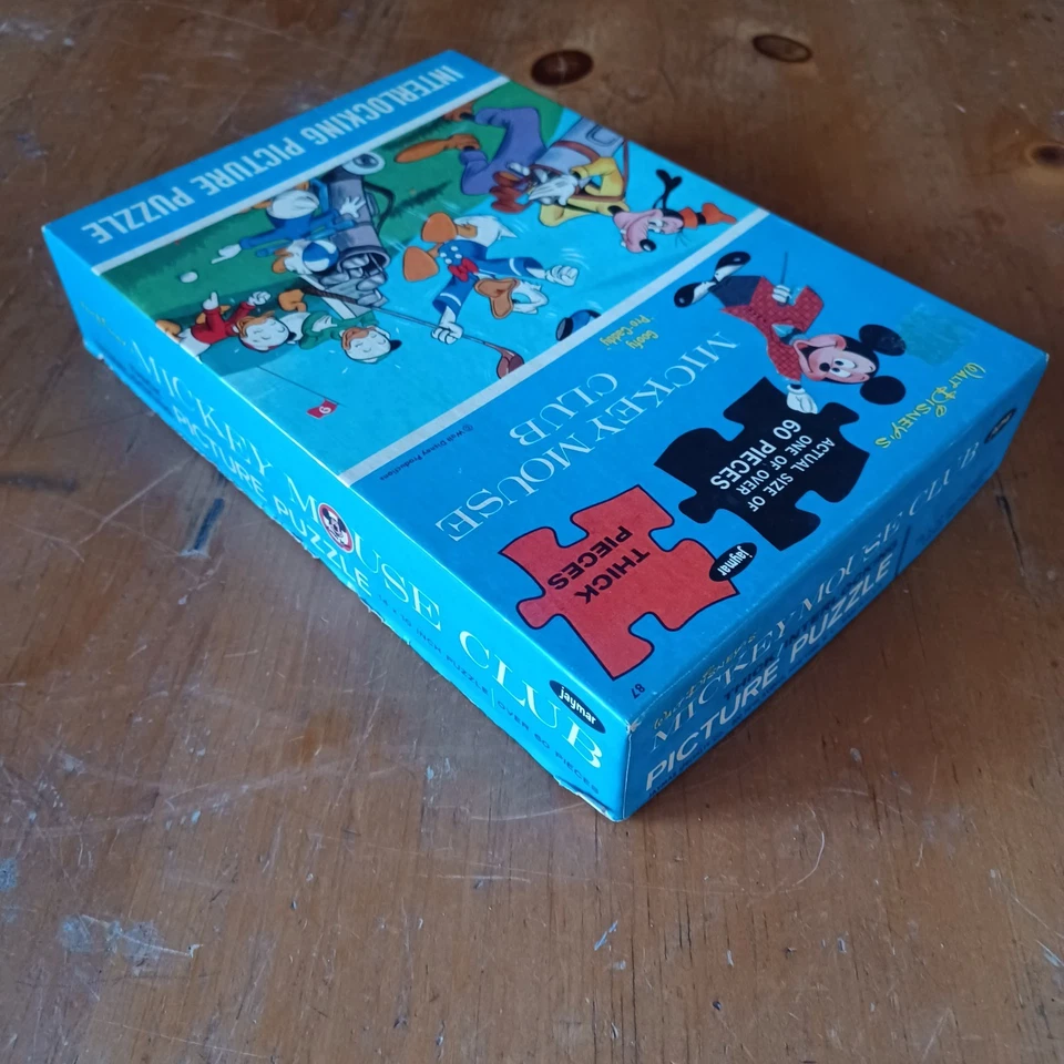 Walt Disney Jaymar 63 Piece Jigsaw Puzzle Mickey Mouse Club Goofy Pro Caddy 1960 - Image 4 of 4