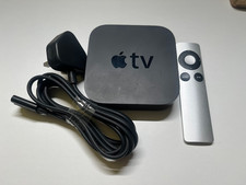 Apple TV 3rd Gen HD Media Streamer Black  A1469 and remote Tested Fully workin