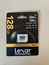 Lexar 128GB Professional Gold Micro SD Card, UHS-II, C10, U3, V60, A1