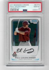 2011 Bowman Chrome Prospects #BCP99 Paul Goldschmidt PSA 10 GEM MINT  I ID:50301