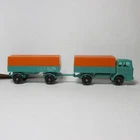 OLD DIECAST LESNEY MATCHBOX NO. 1 AND 2 MERCEDES BENZ TRUCK AND TRAILER ENGLAND