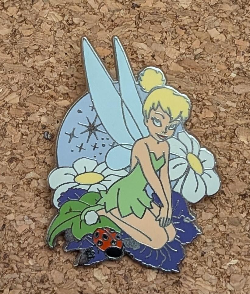 Disney Pin Tinker Bell sitting with a Ladybug Peter Pan 2009
