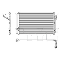 TYC 30317 A/C Condenser Assy for Hyundai Sonata 2.0L Hybrid 2023-2025 Models
