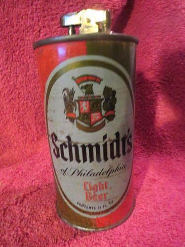 VINTAGE SCHMIDT'S LIGHT BEER~ CAN TABLE LIGHTER~UNTESTED