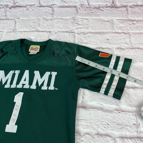 Miami Hurricanes Kids Jersey #1 Size 4 Logo Football Jersey V-Neck Short Sleeve - Picture 5 of 9
