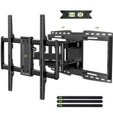 Heavy-duty 32–90" TV wall mount, 150 lbs, 24" studs, sliding, tilt, swivel.