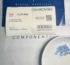 Swarovski Bi-cone Beads 5328 4mm Air Blue Opal AB 1440 pcs Sealed Pack