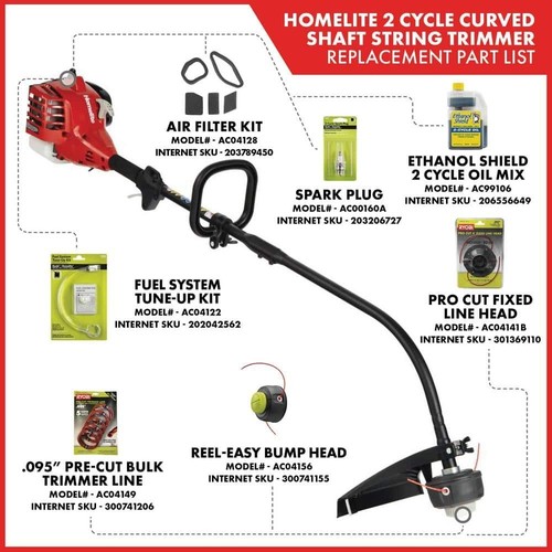 Homelite 2-Stroke 26 cc Curved Shaft Gas Trimmer 153-427 - Picture 2 of 6