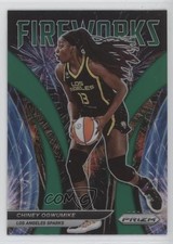 2022 Panini Prizm WNBA Fireworks Green Prizm Chiney Ogwumike #6 3pu
