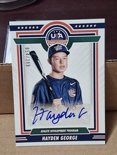 2022 HAYDEN GEORGE PANINI TEAM USA AUTOGRAPHED AUTO ROOKIE CARD RC /399 STARS 