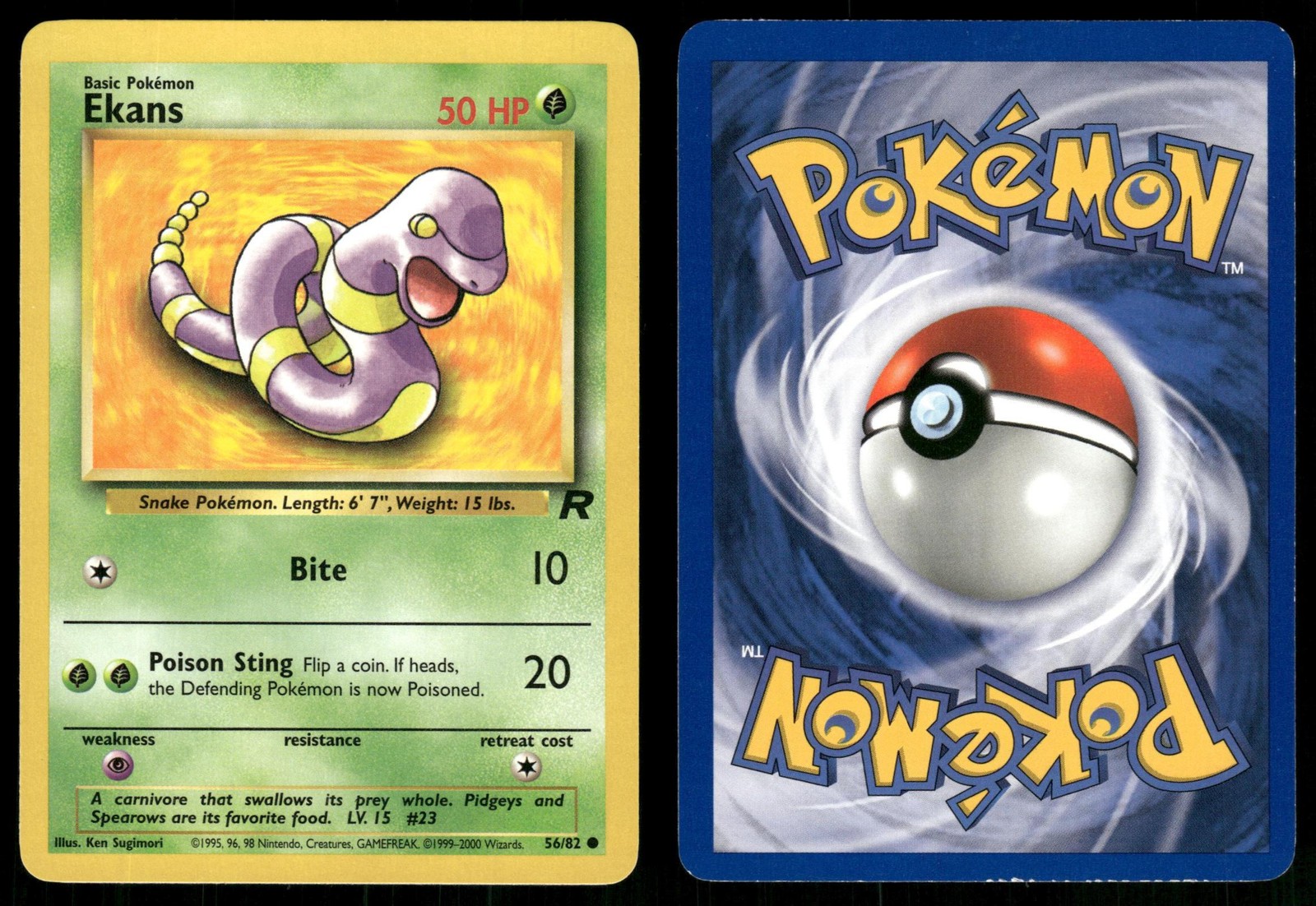 Ekans 56 HEAVILY PLAYED Team Rocket 82 Pokemon Unlimited