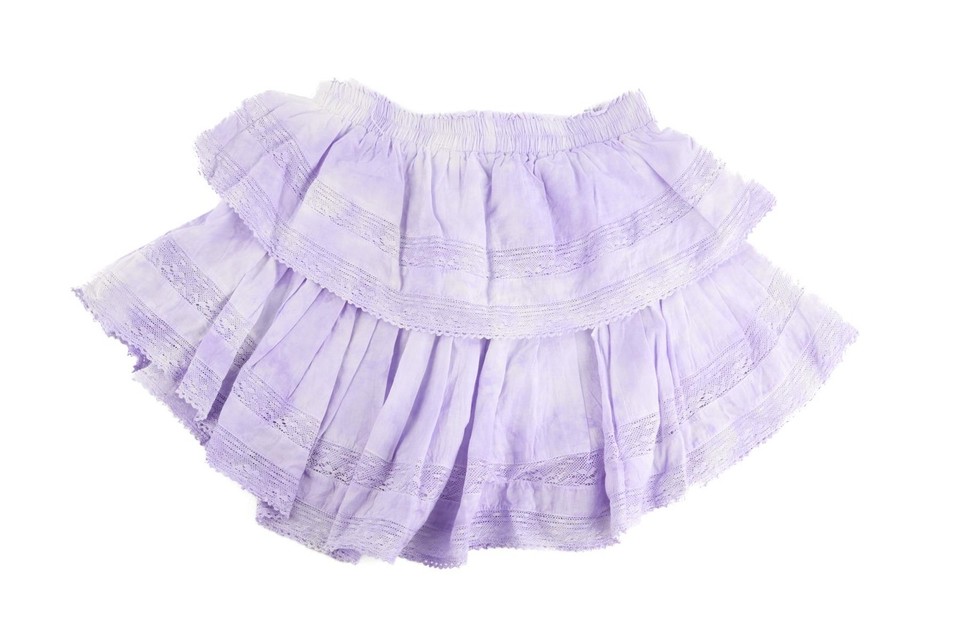 LOVESHACKFANCY PURPLE COTTON MINI SKIRT XSMALL | eBay UK