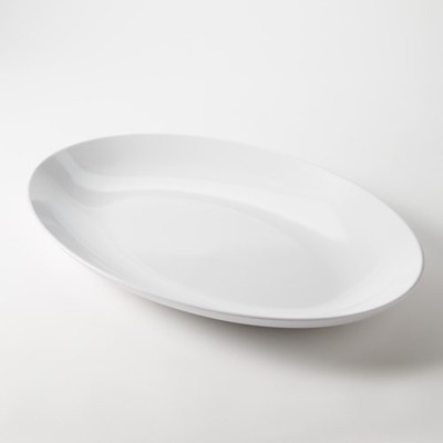American Metalcraft NPW21 21 1/2 in White Oval Platter