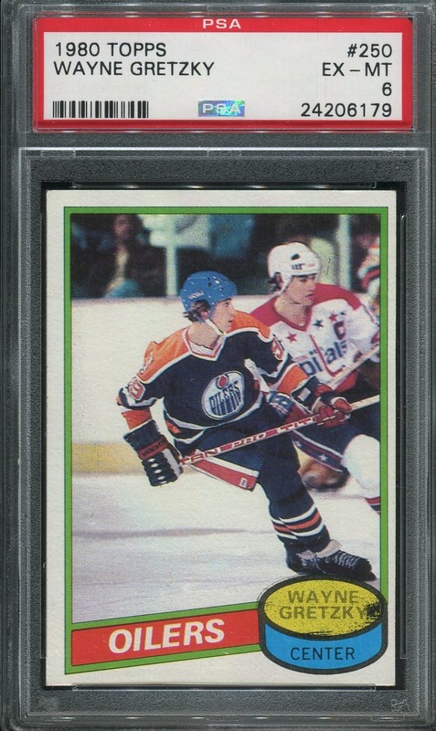 1980 #250 Topps Wayne Gretzky HOF Second Year PSA 6