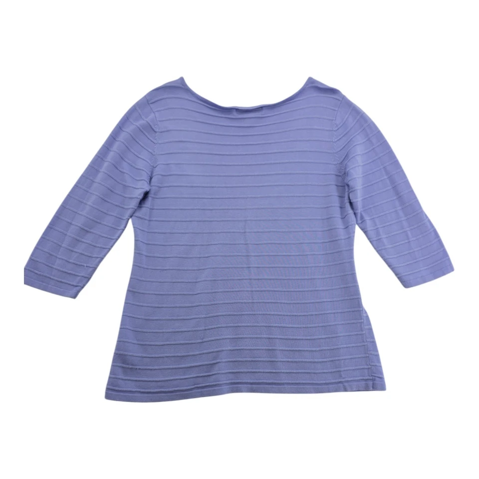 Dana Buchman женщин лаванды ребристый трикотажа 3/4 рукав декольте верхний размер большой - Изображение 2 из 4