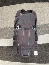 Baby Bjorn Original Newborn Carrier Cotton Blue Pinstripe Adjustable Straps 25lb
